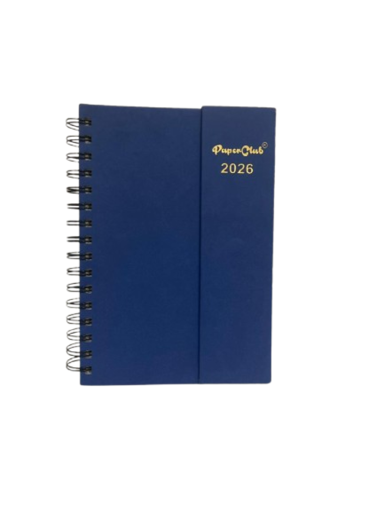 PaperClub PU Executive Diary 2026 A5 53197 | SUNDAY Full Page | Page A day Format-Monday to Sunday Full Page For Working | PU Executive Dairy 2026 with Tri fold magnetic closure with wiro binding